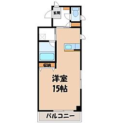 ベルホーク・YOHTO ワンルームの間取図画像