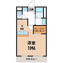 ファーストフィールド ワンルームの間取図画像
