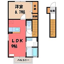 ウィットSW 1LDKの間取図画像