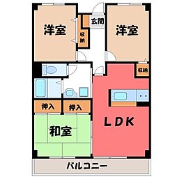 アーバンコート・K 3LDKの間取図画像