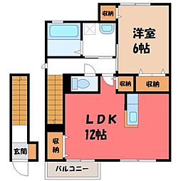 ムゲンハイツ若草 C 2階