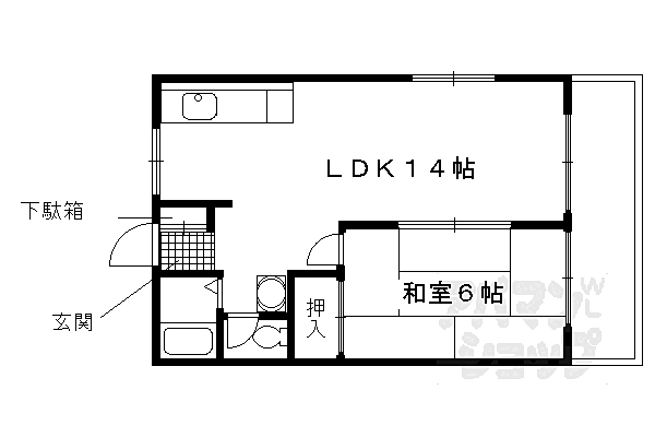 グランドール伏見 209｜京都府京都市伏見区深草大亀谷大山町(賃貸マンション1LDK・2階・40.00㎡)の写真 その2