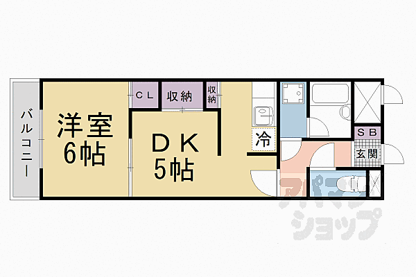 京都府京都市山科区御陵大津畑町(賃貸マンション1DK・3階・36.72㎡)の写真 その2