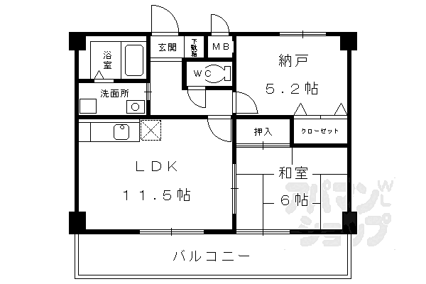 ヴェルドミール 303｜京都府京都市伏見区羽束師菱川町(賃貸マンション2LDK・3階・45.62㎡)の写真 その2