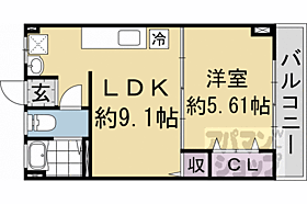 グリシーヌ桃山南 305 ｜ 京都府京都市伏見区桃山町中島町（賃貸マンション1LDK・3階・32.37㎡） その2