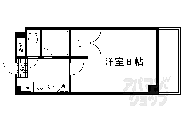 メルディアキューブ桃山 1501｜京都府京都市伏見区桃山町本多上野(賃貸マンション1K・5階・22.96㎡)の写真 その2