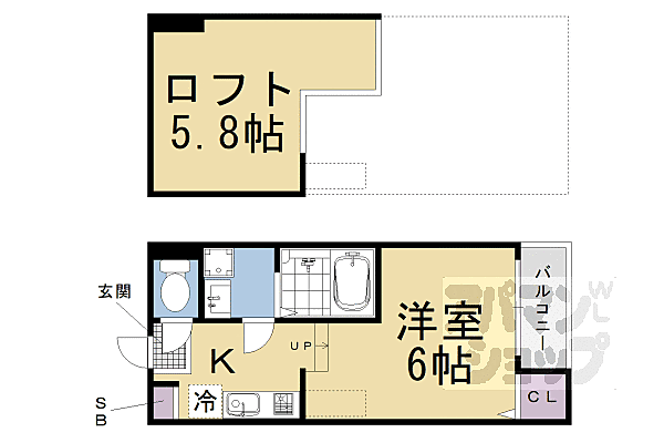 （仮称）醍醐東合場町Ｂ 103｜京都府京都市伏見区醍醐東合場町(賃貸アパート1R・1階・20.01㎡)の写真 その2