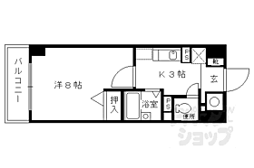 アルデール・Ｂ 501 ｜ 京都府京都市伏見区竹田段川原町（賃貸マンション1K・5階・25.80㎡） その2