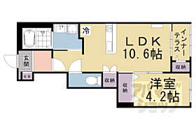 京都府久世郡久御山町佐古内屋敷（賃貸アパート1LDK・1階・42.15㎡） その1