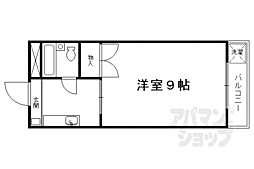 エスティ21 3階1Kの間取り