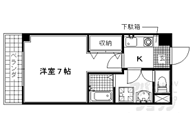 メゾンＭＩＮＯＲＵ 502 ｜ 京都府京都市伏見区竹田段川原町（賃貸マンション1K・4階・22.47㎡） その2