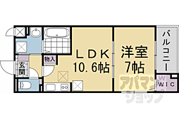 メゾンドエフ 1階1LDKの間取り