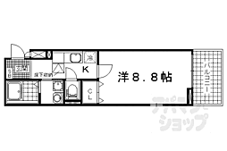 京都地下鉄東西線 椥辻駅 徒歩11分の賃貸アパート 1階1Kの間取り