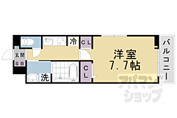 八代荘 1Kの間取図画像