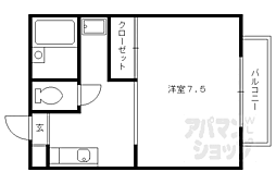 ドエルタホ 1Kの間取図画像