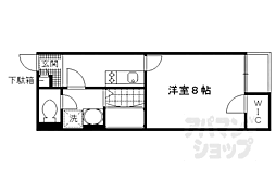 レオネクストクール　ド　イリス 205 2階1Kの間取り