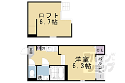 ハーモニーテラス東野八反畑町 1Kの間取図画像