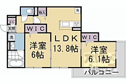 ハイダウェイ両替町 305 3階2LDKの間取り
