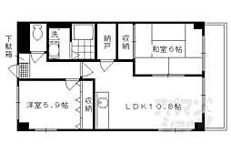 ビラ・クレール 2LDKの間取図画像