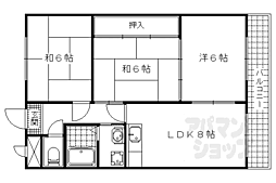 カワナカマンション 3LDKの間取図画像