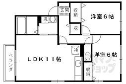 シエスタ 2LDKの間取図画像
