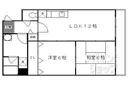 第2長栄マンション 2LDKの間取図画像