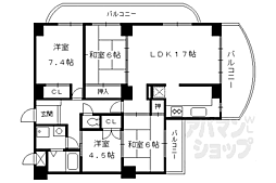 インペリアルパレスリバーサイド 4LDKの間取図画像