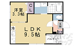 ハーモニーテラス東野舞台町 1LDKの間取図画像