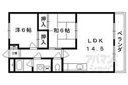 パレトール 2LDKの間取図画像