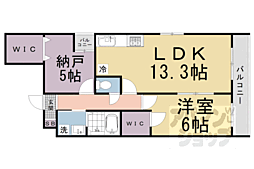 サクシード伏見車町2nd 1SLDKの間取図画像