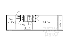 メゾン・ド・パヴィヨン 2Kの間取図画像