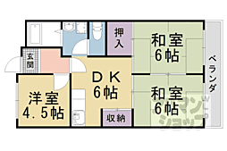 グランドハイツ沢野井 3DKの間取図画像