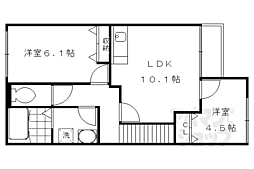リオグランデ 2LDKの間取図画像