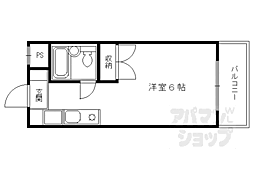 ボーン宇治2号館 1Kの間取図画像
