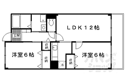 ハイダウェイ+ホーム 2LDKの間取図画像
