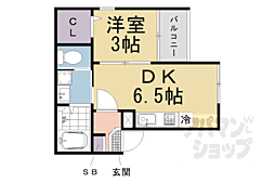 Verna 1DKの間取図画像