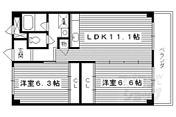 エイテルフラッツ 2LDKの間取図画像