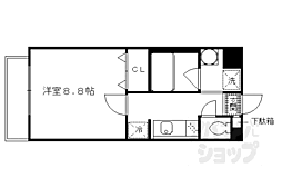 サウス・サントゥールくいな橋 1Kの間取図画像