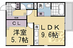 Hygge伏見 1LDKの間取図画像