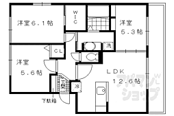 リバーフロント鴨川 3LDKの間取図画像