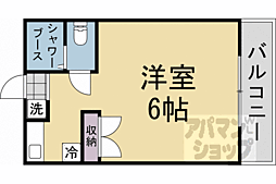 カーサ桃山 1Kの間取図画像