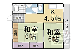 清栄マンション 2Kの間取図画像