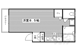山本マンション 1Kの間取図画像