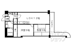 インペリアルパレスリバーサイド 2LDKの間取図画像