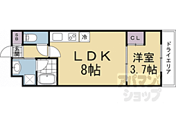 京都市伏見区上中町マンション 1LDKの間取図画像