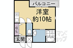 WIN深草枯木町 ワンルームの間取図画像
