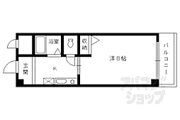 メゾン・ドパーク 1Kの間取図画像