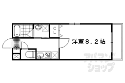 クレアーレ丹波橋 1Kの間取図画像