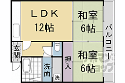 藤の森コーポ 2LDKの間取図画像