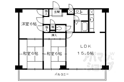 インペリアルパレスリバーサイド 3LDKの間取図画像